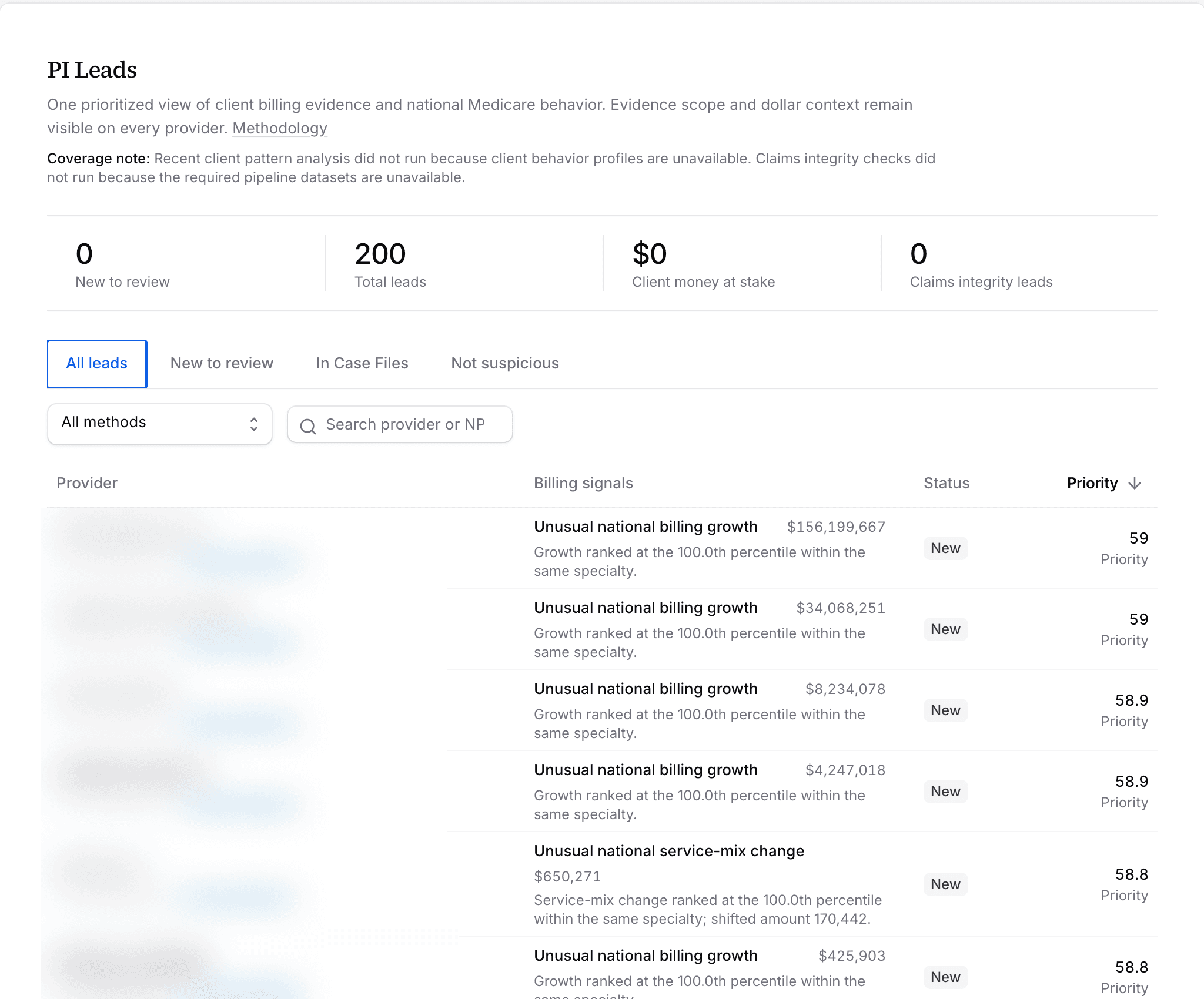 Sentinel product interface