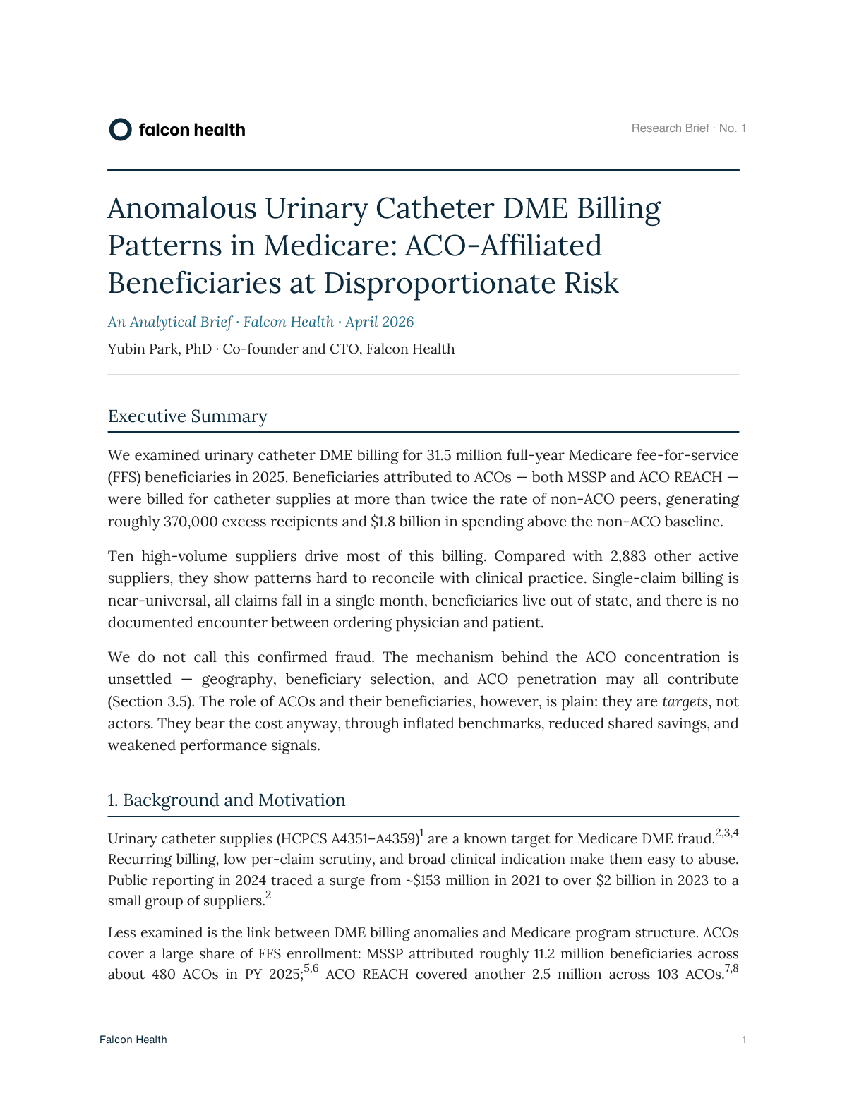 Preview of Anomalous Urinary Catheter DME Billing Patterns